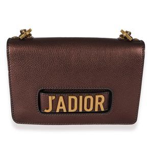 Christian Dior Bronze Metallic Calfskin J'Adior Chain Flap Bag